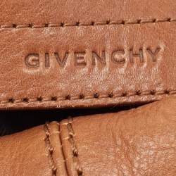 Givenchy Brown Leather Logo Bucket Hobo