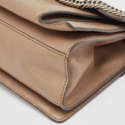 مملوكة مسبقًا Givenchy Two Tone Beige Leather Small GV3 Shoulder Bag