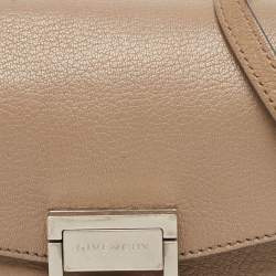 مملوكة مسبقًا Givenchy Two Tone Beige Leather Small GV3 Shoulder Bag