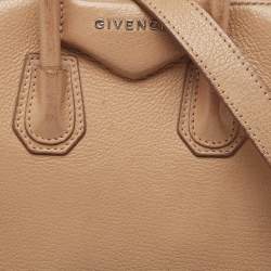 Pre Owned Givenchy Beige Leather Mini Antigona Satchel