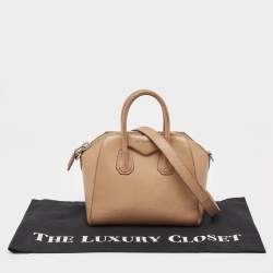 Pre Owned Givenchy Beige Leather Mini Antigona Satchel