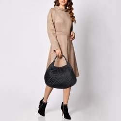 Givenchy Black Monogram Nylon and Leather Hobo