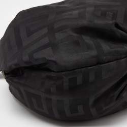 Givenchy Black Monogram Nylon and Leather Hobo