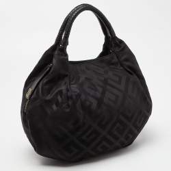 Givenchy Black Monogram Nylon and Leather Hobo