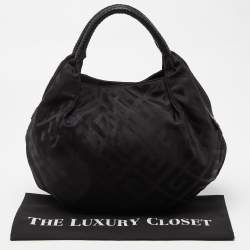 Givenchy Black Monogram Nylon and Leather Hobo