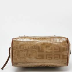 Givenchy Brown Signature Coated Fabric and Leather Satchel