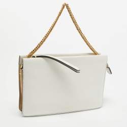 Pre Owned Givenchy White Leather Cross3 Crossbody Bag