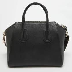 Pre Owned Givenchy Black Leather Small Antigona Satchel