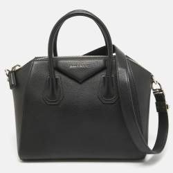 Pre Owned Givenchy Black Leather Small Antigona Satchel