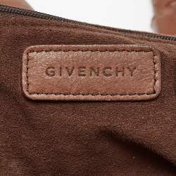 Givenchy Brown Signature Canvas and Leather Braided Handle Shoulder Bag