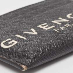 Givenchy Black/White Leather Logo Card Holder 