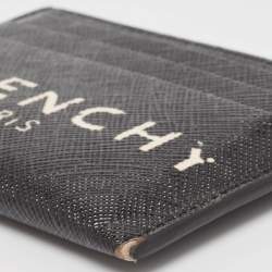 Givenchy Black/White Leather Logo Card Holder 