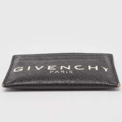 Givenchy Black/White Leather Logo Card Holder 