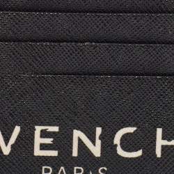 Givenchy Black/White Leather Logo Card Holder 