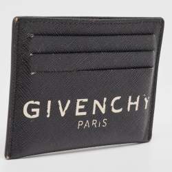 Givenchy Black/White Leather Logo Card Holder 