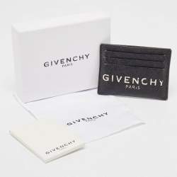Givenchy Black/White Leather Logo Card Holder 
