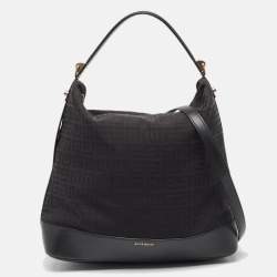 Givenchy Black Monogram Canvas and Leather Bucket Bag