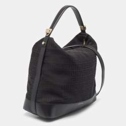 Givenchy Black Monogram Canvas and Leather Bucket Bag