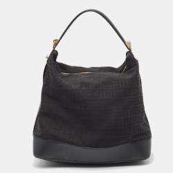 Givenchy Black Monogram Canvas and Leather Bucket Bag