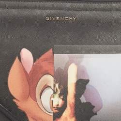 Givenchy Black Leather Bambi Print Vertical Tote