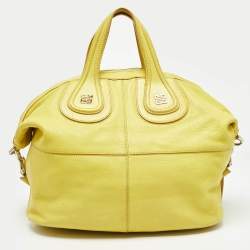 Pre Owned Givenchy Yellow Leather Medium Nightingale Bag