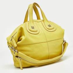 Pre Owned Givenchy Yellow Leather Medium Nightingale Bag