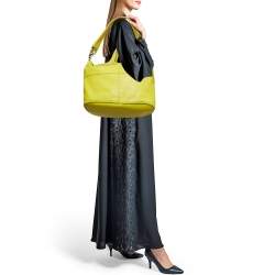 Pre Owned Givenchy Yellow Leather Medium Nightingale Bag