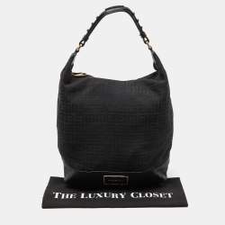Givenchy Black Monogram Canvas and Leather Bucket Hobo