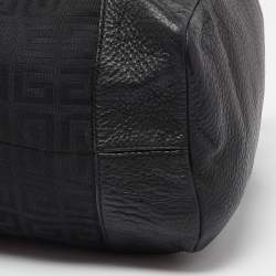 Givenchy Black Monogram Canvas and Leather Bucket Hobo