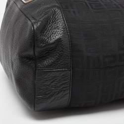 Givenchy Black Monogram Canvas and Leather Bucket Hobo
