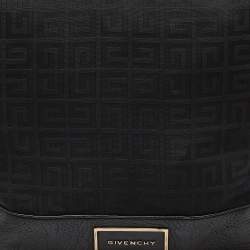 Givenchy Black Monogram Canvas and Leather Bucket Hobo