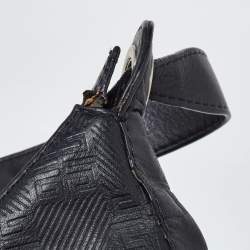 Givenchy Black Monogram Embossed Leather Baguette Bag