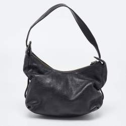 Givenchy Black Monogram Embossed Leather Baguette Bag