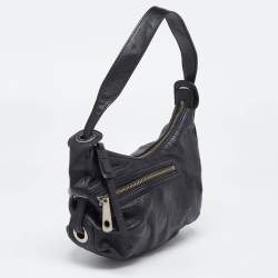 Givenchy Black Monogram Embossed Leather Baguette Bag