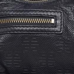 Givenchy Black Monogram Embossed Leather Baguette Bag