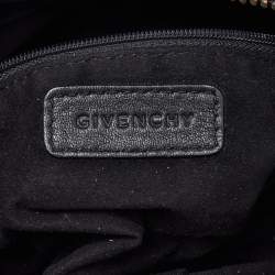 Givenchy Black Monogram Embossed Leather Baguette Bag