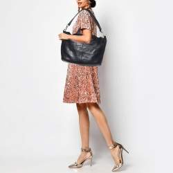 Pre Owned Givenchy Black Leather Medium Nightingale Satchel