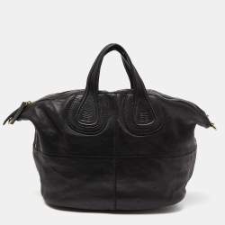 Pre Owned Givenchy Black Leather Medium Nightingale Satchel