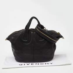 Pre Owned Givenchy Black Leather Medium Nightingale Satchel