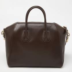 Pre Owned Givenchy Brown Leather Medium Antigona Satchel
