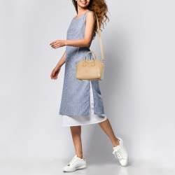 Pre Owned Givenchy Beige Leather Mini Antigona Satchel