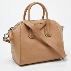 Pre Owned Givenchy Beige Leather Mini Antigona Satchel