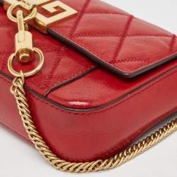 Givenchy Red Quilted Leather Mini Pocket Crossbody Bag