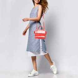Givenchy Red Python Mini Horizon Tote