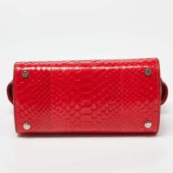 Givenchy Red Python Mini Horizon Tote