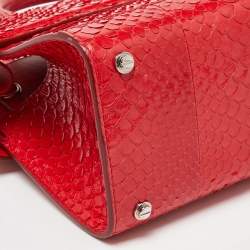 Givenchy Red Python Mini Horizon Tote