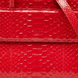 Givenchy Red Python Mini Horizon Tote