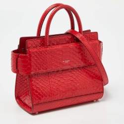 Givenchy Red Python Mini Horizon Tote