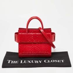 Givenchy Red Python Mini Horizon Tote