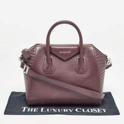Givenchy Burgundy Leather Small Antigona Satchel